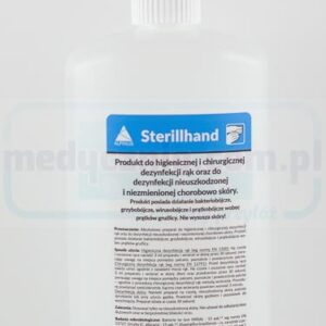 Sterillhand 1L z pompką płyn do dezynfekcji rąk (odpowiednik AHD, Velodes, Skinman)